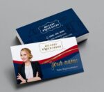 stack of laminated business cards with raised foil premium thick cards