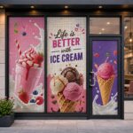 Custom perforated window graphics printing in Toronto Ontario Canada