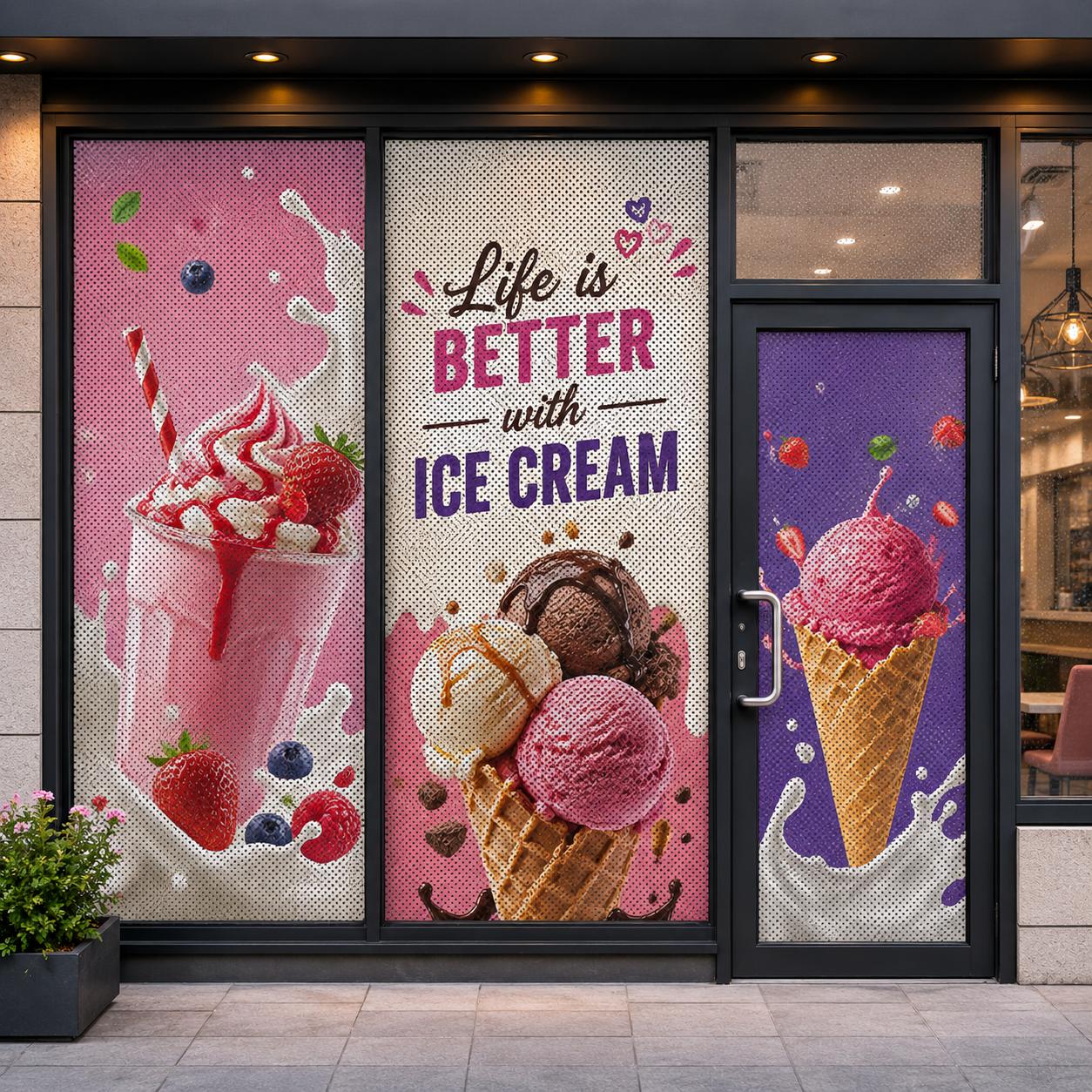 Window Graphics Perforated Printing Toronto Ontario Canada Custom perforated window graphics printing in Toronto Ontario Canada