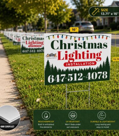 4mm coroplast yard signs outdoor lawn signs full color printing toronto gta canada