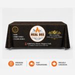 custom printed pleated table cover for trade shows and events toronto gta ontario canada