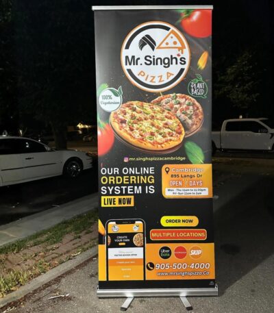 Standard pull up banner printing in Toronto Ontario Canada
