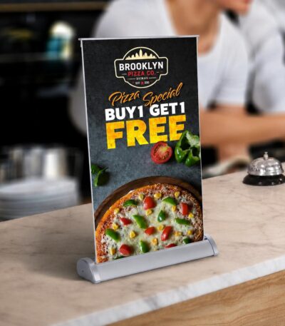 tabletop pull up banner standee mini retractable display toronto gta canada