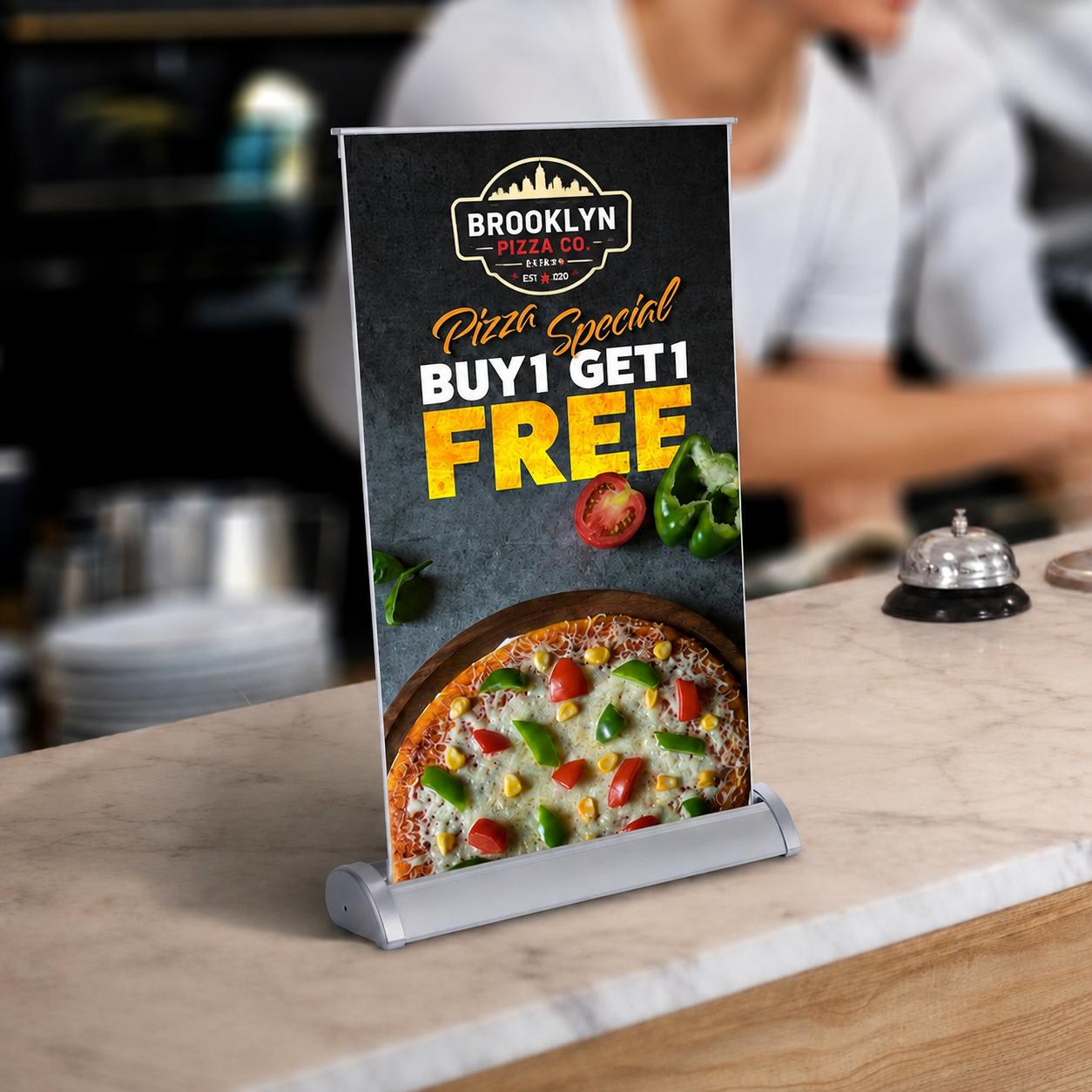 Tabletop Pull-Up Banner Standee Canada tabletop pull up banner standee mini retractable display toronto gta canada